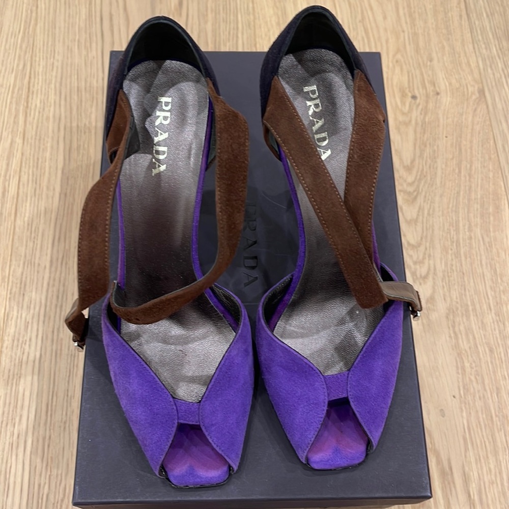 Different shades of purple Prada shoes!
